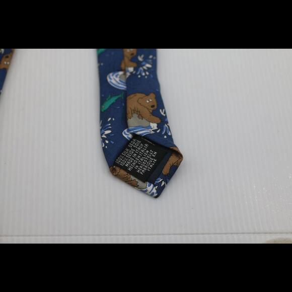 Ian hoot the rack salmon & bear silk tie - Picture 6 of 6